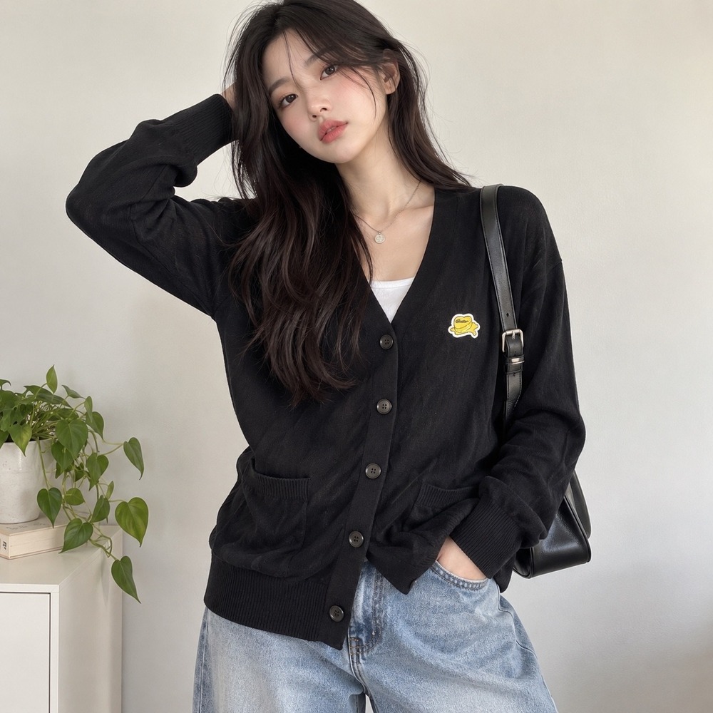 BTS Butter Official Merchandise Black Cardigan No Photocards Size Medium M